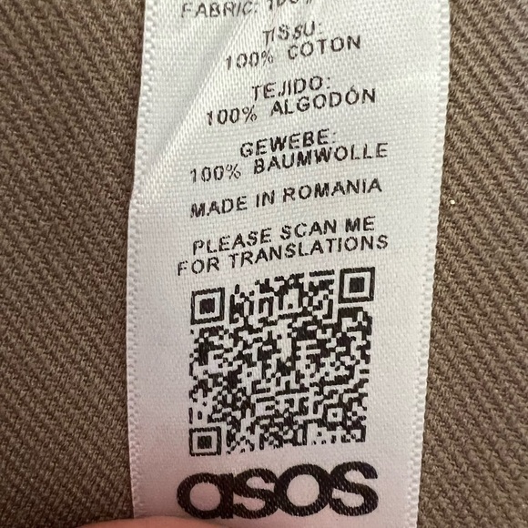 Asos women’s multicolor striped Cotton sleeveless peplum deep v neck top size 2 - Picture 7 of 7